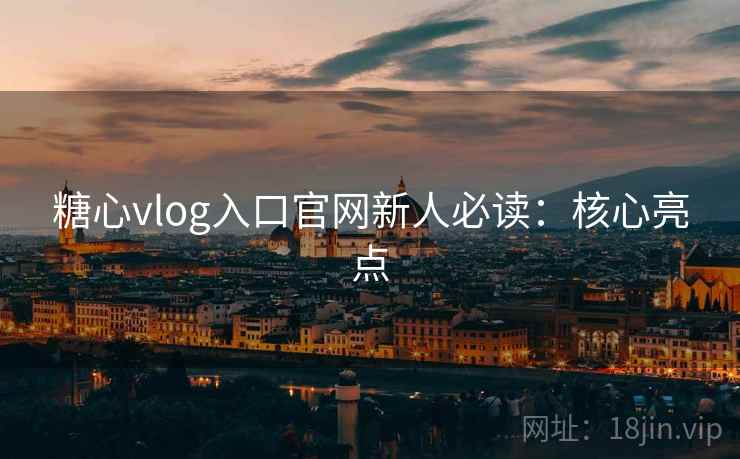 糖心vlog入口官网新人必读：核心亮点